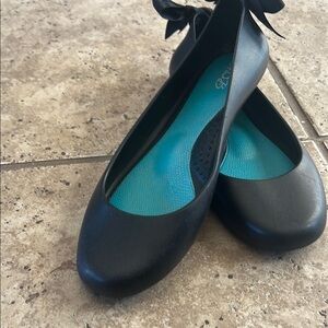 OKA b Black Ballet Flats with Rounded Toe